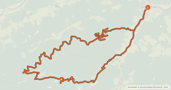 Kartenübersicht der Radroute Sonnbrand-Almtour Göstling