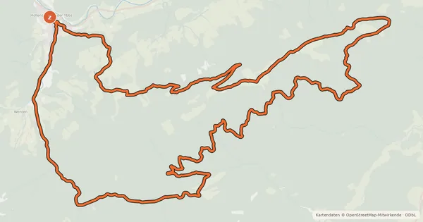 Kartenübersicht der Radroute Sonnbrand-Almtour Hollenstein