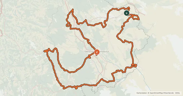 Kartenübersicht der Radroute Sonnenland Tour