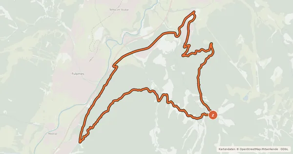 Kartenübersicht der Radroute Sonnensteinrunde