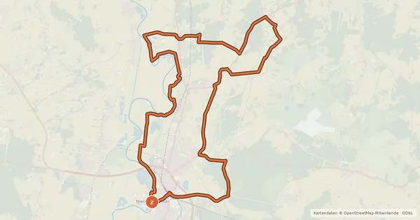 Kartenübersicht der Radroute Spargel-Tour