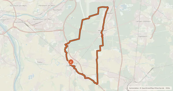 Kartenübersicht der Radroute Spargeltour Ost