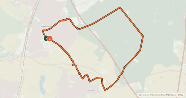 Kartenübersicht der Radroute Sparkassen-Route 1