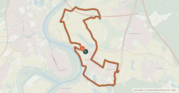 Kartenübersicht der Radroute Sparkassen-Route 6