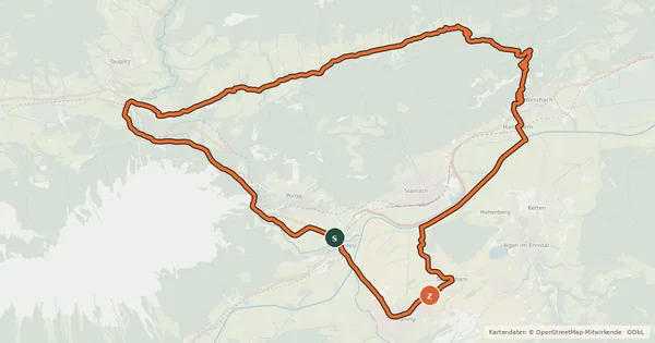 Kartenübersicht der Radroute Spechtensee-Runde