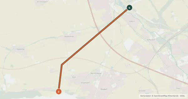 Kartenübersicht der Radroute Speedway Terra nova