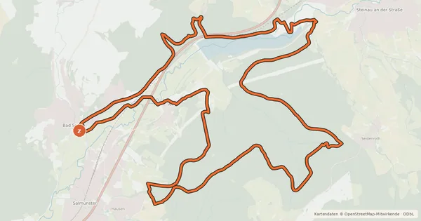 Kartenübersicht der Radroute Spessart Biken (10) - Duathlon Schleife