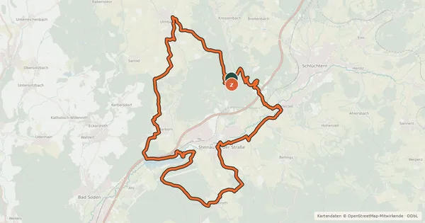 Kartenübersicht der Radroute Spessart Biken (12) - Brüder-Grimm-Runde
