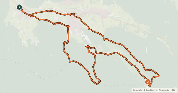 Kartenübersicht der Radroute Spessart Biken (2) - Wiesbütt-Schleife