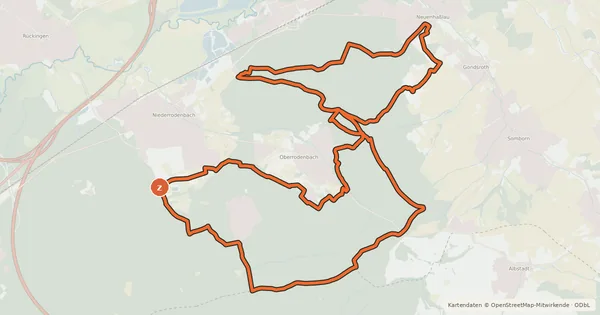 Kartenübersicht der Radroute Spessart Biken (22) - Buchberg-8