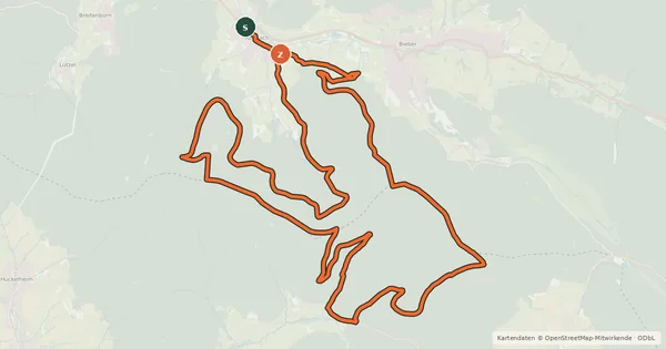 Kartenübersicht der Radroute Spessart Biken (3) - Ralfs Runde