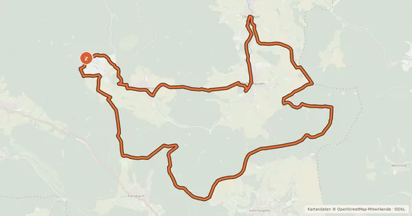 Kartenübersicht der Radroute Spessart Biken (4) - Jossataler Höhentour
