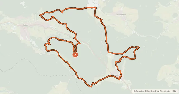 Kartenübersicht der Radroute Spessart Biken (7) - Flörsbachrunde