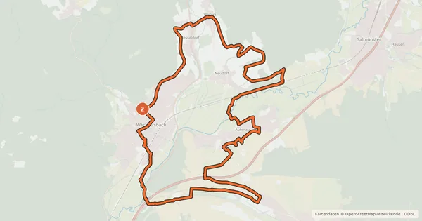 Kartenübersicht der Radroute Spessart Biken (8) - Panoramaweg