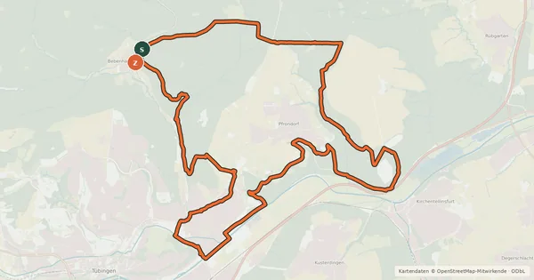 Kartenübersicht der Radroute Spitz-Tour