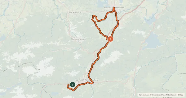 Kartenübersicht der Radroute Spitzenblicktour