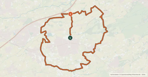 Kartenübersicht der Radroute St. Anna-Route
