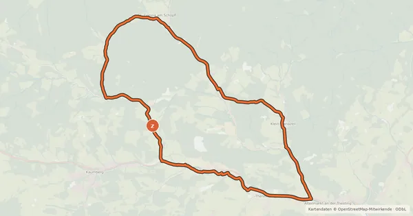 Kartenübersicht der Radroute St. Corona-Strecke