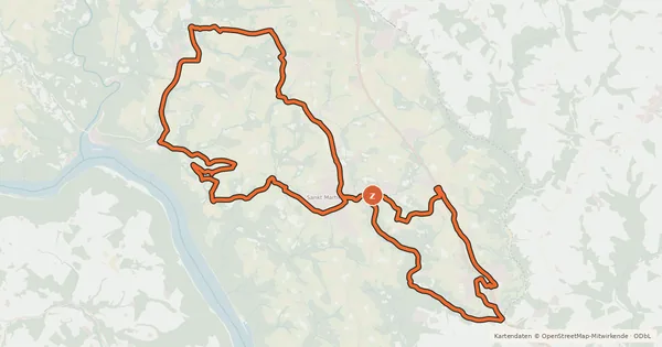 Kartenübersicht der Radroute St. Martin-Runde