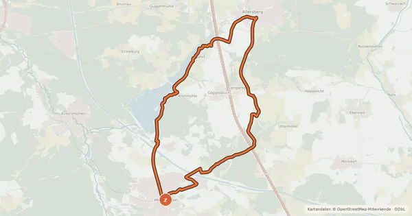 Kartenübersicht der Radroute Stadt Hilpoltstein 2