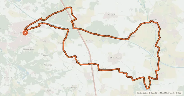 Kartenübersicht der Radroute Stadt Hilpoltstein 3