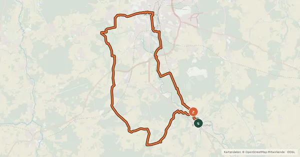 Kartenübersicht der Radroute Stadt-Land-Fluss