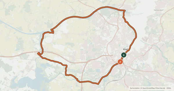 Kartenübersicht der Radroute Stadt-Land-Fluss-Tour
