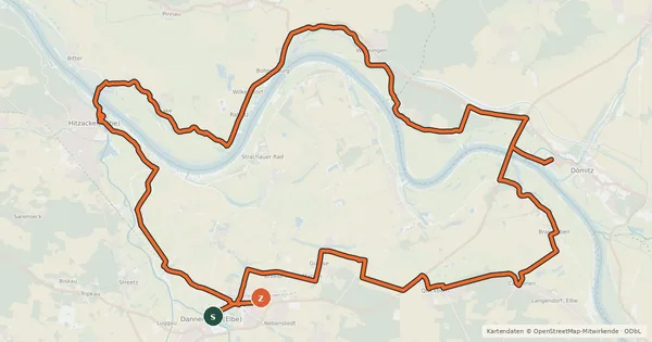 Kartenübersicht der Radroute Stadt-Land-Fluss-Tour