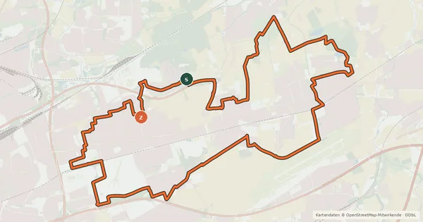 Kartenübersicht der Radroute Stadtbezirk-Brackel-Rundtour