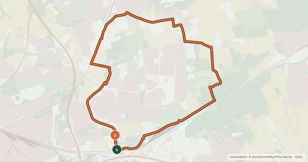 Kartenübersicht der Radroute Stadtteil-Scharnhorst-Rundtour