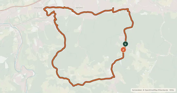 Kartenübersicht der Radroute Stadtwaldroute 2