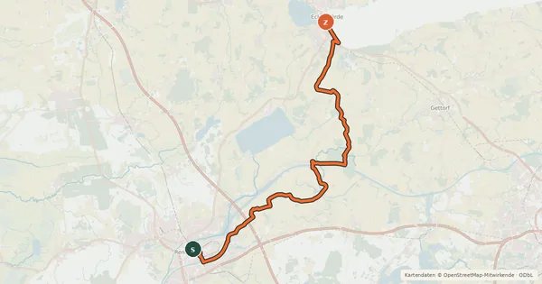 Kartenübersicht der Radroute Städte-Tour