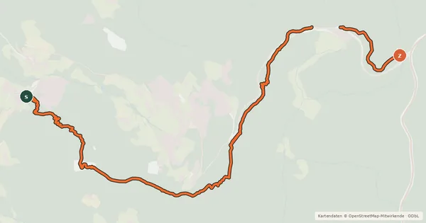 Kartenübersicht der Radroute Statera Schwarzwaldtrail