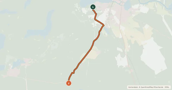 Kartenübersicht der Radroute Stechlin (31) - Fürstenberg (49)