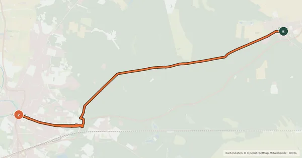 Kartenübersicht der Radroute Stechow (34) - 50
