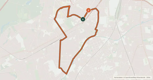 Kartenübersicht der Radroute Steglitz Route