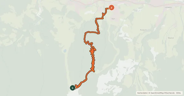 Kartenübersicht der Radroute Steinberg Line by Fox