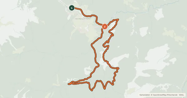 Kartenübersicht der Radroute Steinbergrunde