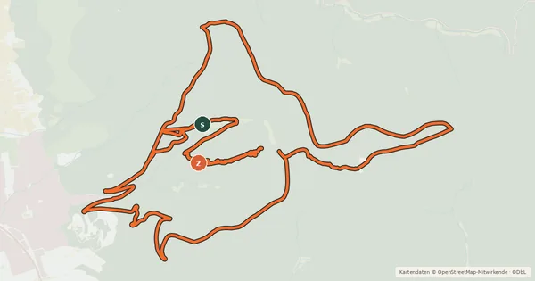 Kartenübersicht der Radroute Steinbrecher Trails