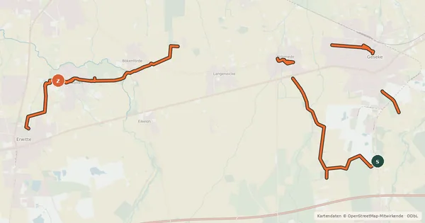 Kartenübersicht der Radroute Steine + Mehr Radweg 3