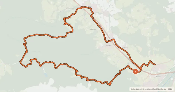 Kartenübersicht der Radroute Steineralm Runde