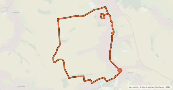 Kartenübersicht der Radroute Steinkohlenweg Rad Gersdorfer Runde