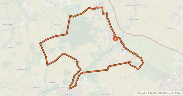 Kartenübersicht der Radroute Steinroute