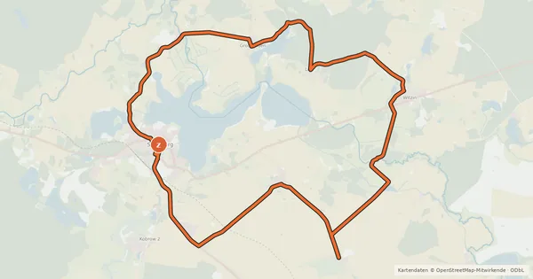 Kartenübersicht der Radroute Sternberger Radroute 2