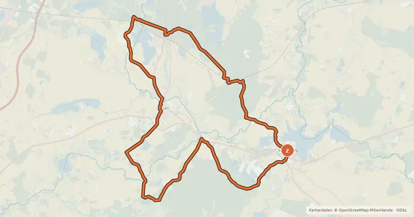 Kartenübersicht der Radroute Sternberger Radroute 3
