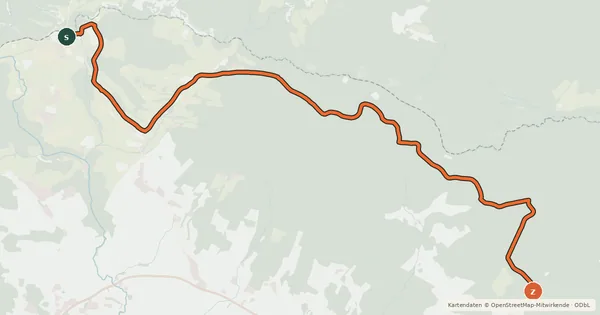 Kartenübersicht der Radroute Sterngartl-Nord - Guglwald Verbindungsweg