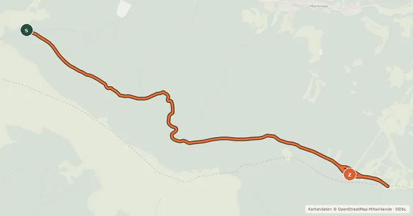 Kartenübersicht der Radroute Stoa Alm Route
