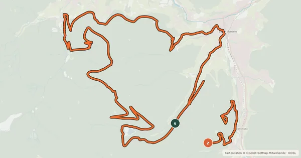 Kartenübersicht der Radroute Stöckerkopf-Tour