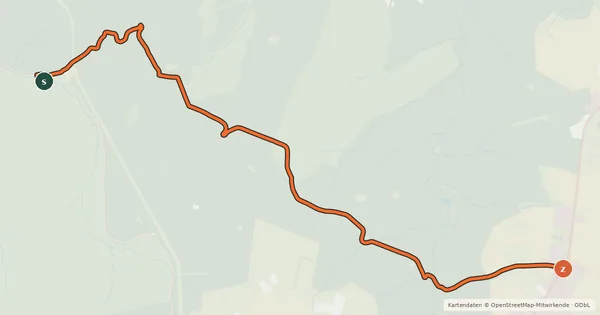 Kartenübersicht der Radroute Stolberg (03) - Hürtgenwald (38)