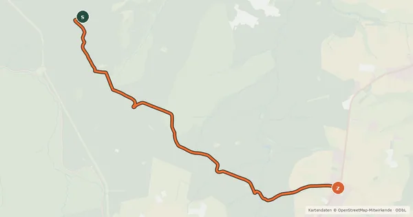 Kartenübersicht der Radroute Stolberg (04) - Hürtgenwald (38)